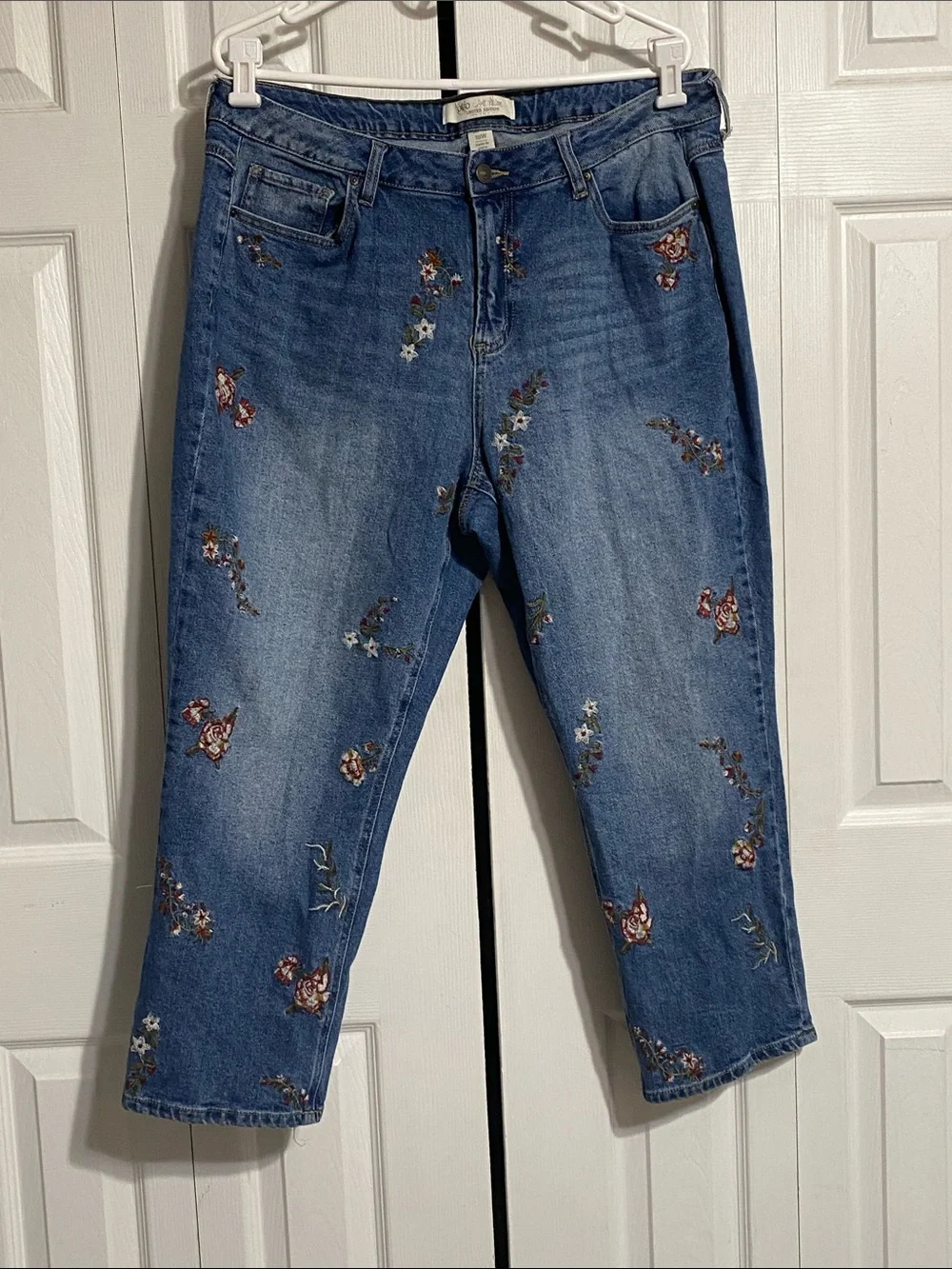 Cato Collection Limited Edition embroidered floral Jeans pants size 18W